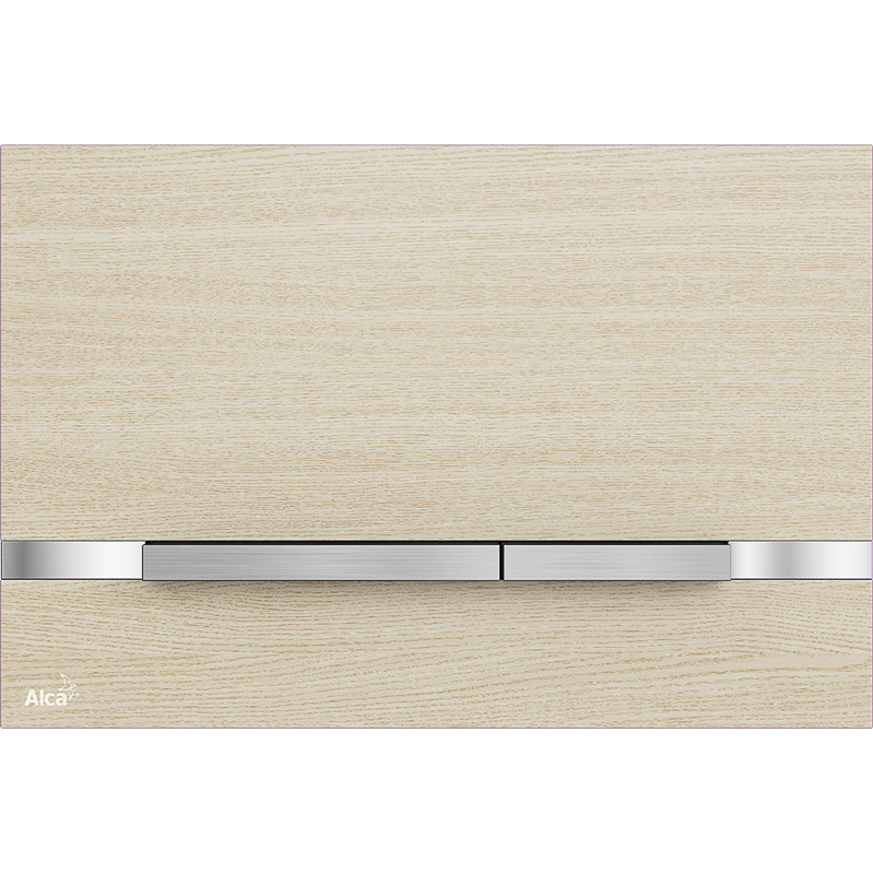 Stripe Oak White - Betätigungsplatte für Vorwandinstallationssysteme, Edelstahl-Holzdekor